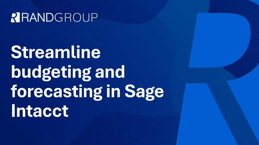 Budgeting Webinar Sage Intacct