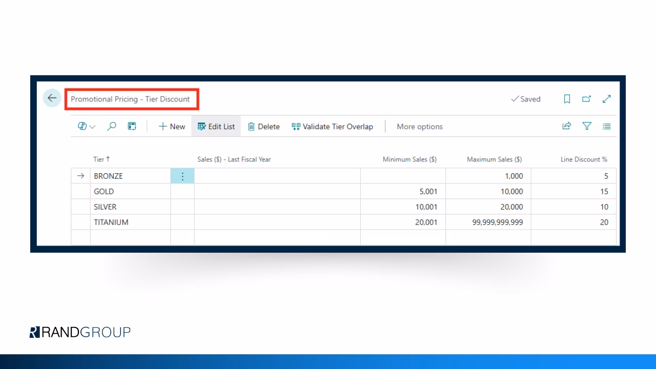 Promotional Pricing Screenshot 2